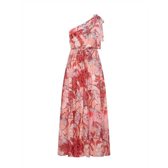 NEW KIVARI freya one shoulder maxi dress in pink floral - Picture 6 of 6